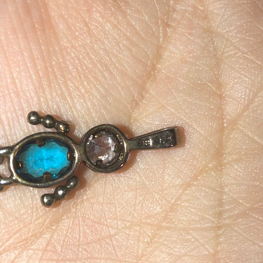 Vintage 90s-y2k Boy Son Keepsake Sterling Silver 925 Birthstone March Pendant - Picture 5 of 10
